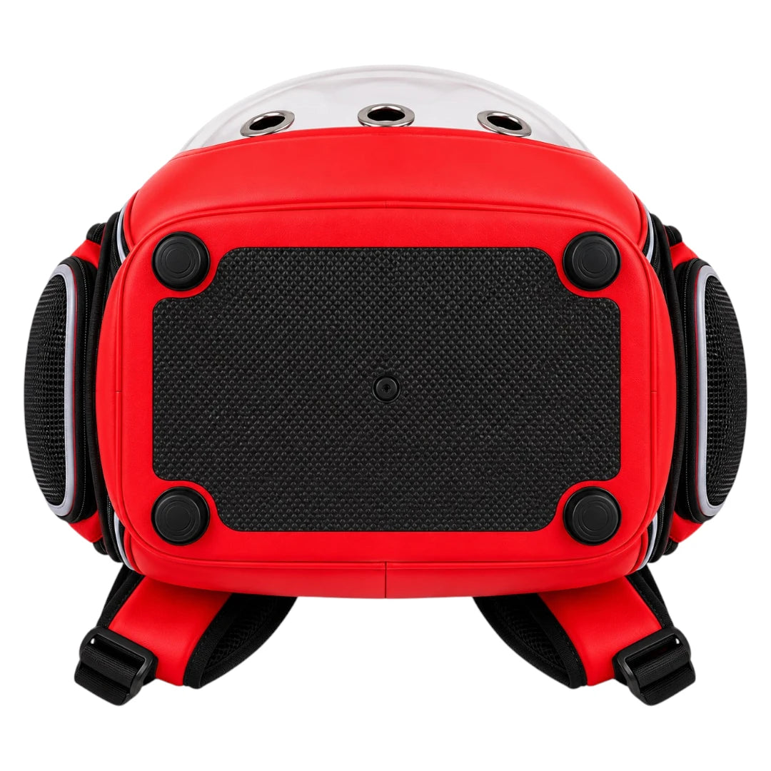 Powoz Red Bubble Cat Carrier Backpack with Clear Dome
